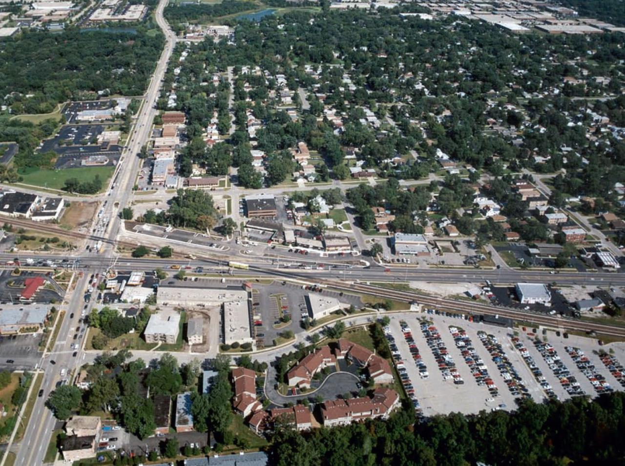 Wood Dale Station Area Aerial